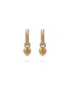 Eloise Jewelry Women's Yellow Wander Hoops Medium With Heart Charms In Yellow