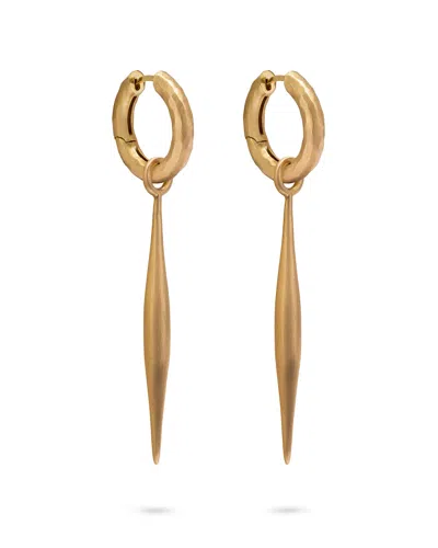 Eloise Jewelry Women's Yellow Wander Hoops Medium With Spindle Charms Large
