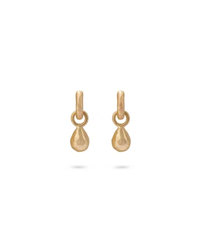 Eloise Jewelry Women's Yellow Wander Hoops Small With Drop Charms