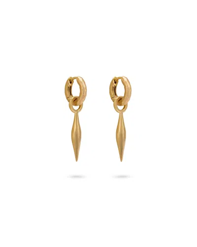 Eloise Jewelry Women's Yellow Wander Hoops Small With Spindle Charms
