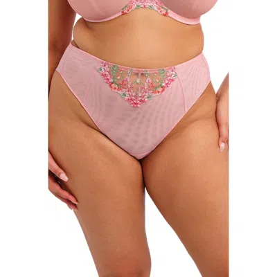 Elomi Aerith Embroidered Brazilian Briefs In Pink