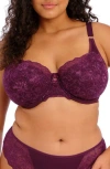 Elomi Brianna Underwire Padded Half Cup Bra In Purple