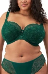 Elomi Brianna Underwire Padded Half Cup Bra In Rainforest