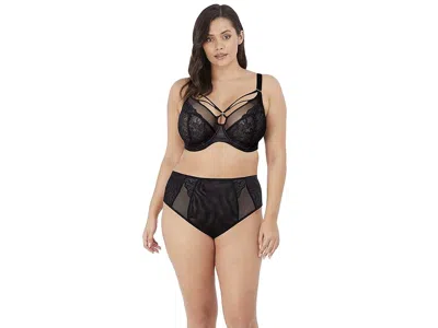 Elomi Brianna Underwire Strappy Plunge Bra In Black