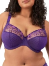 Elomi Charley Floral Side Support Plunge Bra In Iris