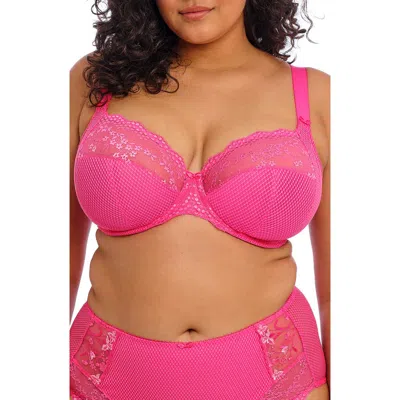 Elomi Charley Full Figure Underwire Convertible Plunge Bra In Pink