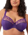 Elomi Charley Floral Side Support Plunge Bra In Iris