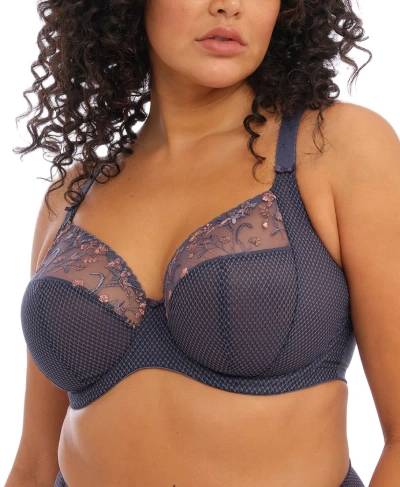 Elomi Full Figure Charley Underwire Plunge Bra El4380 In Storm