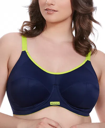 ELOMI FULL FIGURE ENERGISE MOISTURE WICKING UNDERWIRE SPORTS BRA EL8041, ONLINE ONLY