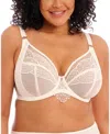 Elomi Priya Full Figure Underwire Plunge Bra In Vanilla