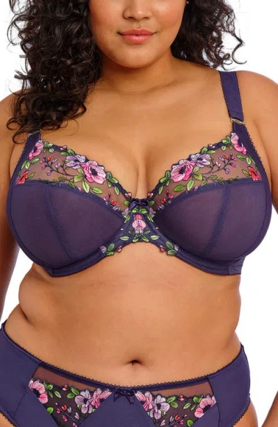 Elomi Himari Full Figure Underwire Plunge Bra In Midnight