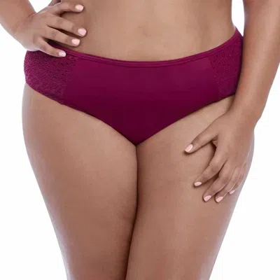 Elomi Indie Mid-rise Swim Brief In Berry In Burgundy