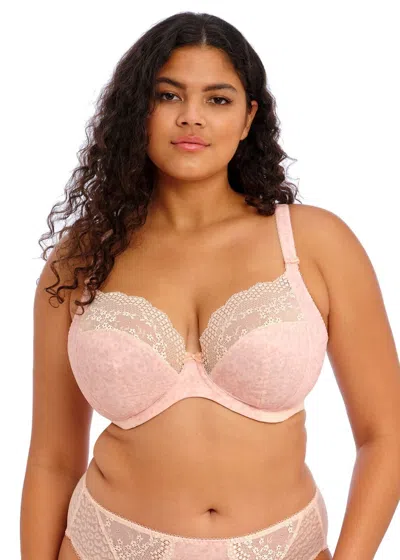 ELOMI LUCIE BANDED STRETCH LACE PLUNGE BRA WOMEN'S 44DDD PINK UNDERWIRE ERK877