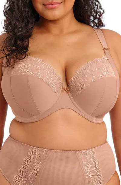 Elomi Lucie Full Figure Underwire Plunge Bra In Brown