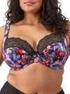Elomi Lucie Plunge T-shirt Bra Womens Multi Underwire Stretch Lace Buu1085 In Cherry Blossom