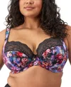 Elomi Lucie Plunge T-shirt Bra Womens Multi Underwire Stretch Lace Buu1085 In Cherry Blossom