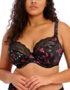Elomi Lucie Full Figure Underwire Plunge Bra In Rock N Rose