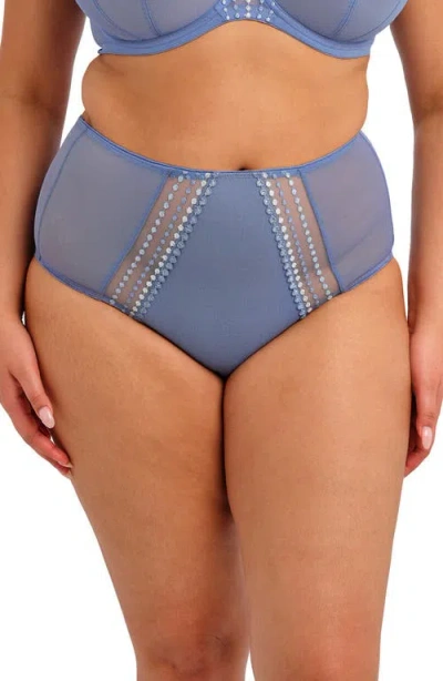 Elomi Matilda Full Figure Embellished Briefs In Blue