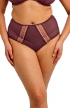 Elomi Matilda Full Figure Embellished Briefs In Burgundy