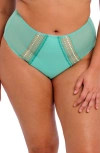 Elomi Matilda Full Figure Embellished Briefs In Jade (jae)