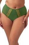 Elomi Matilda Full Figure Embellished Briefs In Jungle (jue)