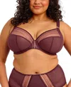 Elomi Matilda Full Figure Underwire Plunge Bra In Purple
