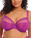 Elomi Matilda Full Figure Underwire Plunge Bra In Holly Hock Purple