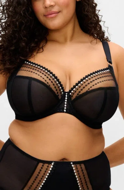 Elomi Matilda Full Figure Underwire Plunge Bra In Black