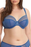 Elomi Matilda Full Figure Underwire Plunge Bra In Blue