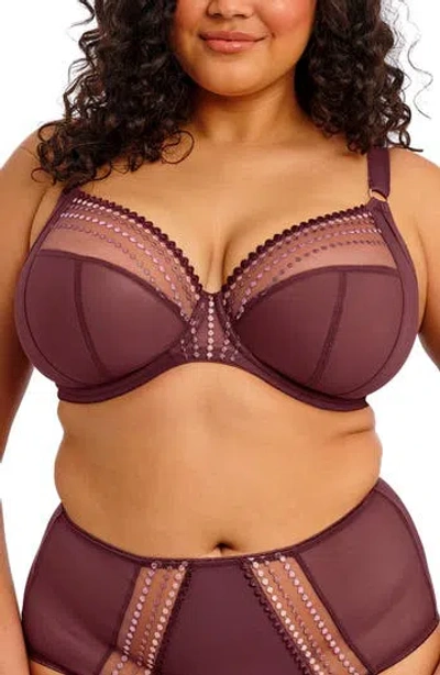 Elomi Matilda Full Figure Underwire Plunge Bra In Purple