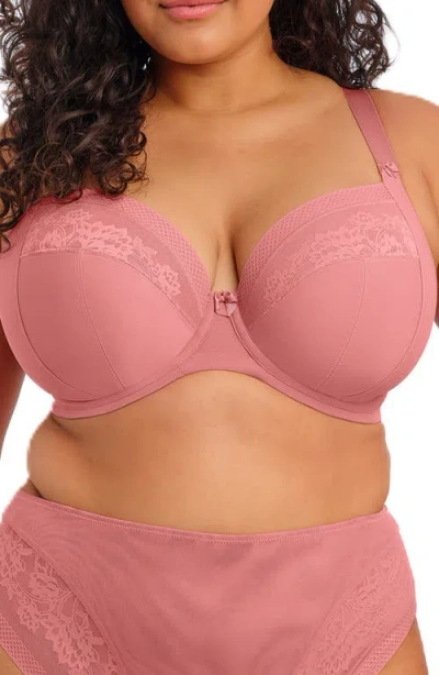 Elomi Plus Size Nerina Underwire Plunge Bra In Pink