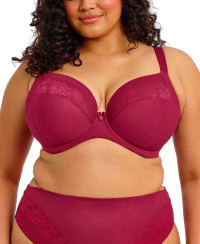 Elomi Plus Size Nerina Underwire Plunge Bra In Red