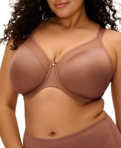 Elomi Plus Size Smooth Underwire Moulded Non Padded Bra El4301 In Brown