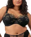 Elomi Plus Size Teagan Underwire Padded Half Cup Bra In Black