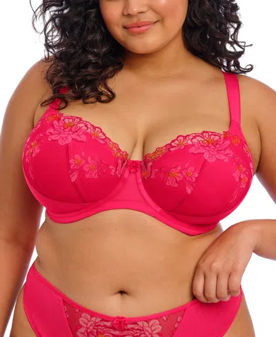 Elomi Plus Size Teagan Underwire Padded Half Cup Bra In Pink