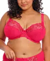 Elomi Plus Size Teagan Underwire Plunge Full Coverage Bra In Pink