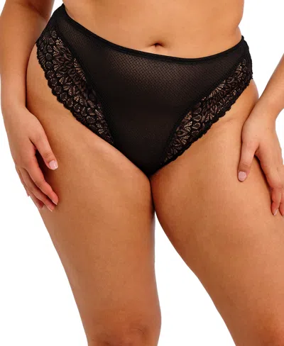 Elomi Plus Size Tiernie Lace Full-coverage Panty In Black