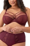 Elomi Matilda Side Support Plunge Bra In Wine Diamond