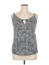 Elomi Sleeveless Top Silver Keyhole Neckline Tops In Silver