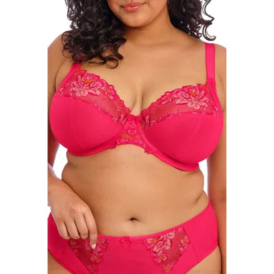 Elomi Teagan Full Figure Underwire Plunge Bra In Pink