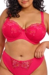 Elomi Plus Size Teagan Underwire Padded Half Cup Bra In Pink
