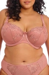 Elomi Plus Size Teagan Underwire Plunge Full Coverage Bra In Pink