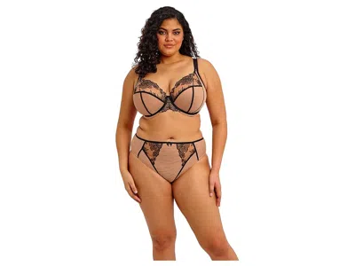 Elomi Teagan Underwire Plunge Bra In Brown