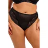 Elomi Tiernie Lace Trim Mesh Briefs In Black