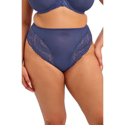 Elomi Tiernie Lace Trim Mesh Briefs In Blue