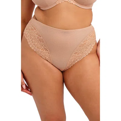 Elomi Tiernie Lace Trim Mesh Briefs In Neutral