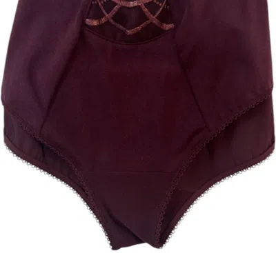 Elomi Women's Cate Full Brief In Fan/ Flame In Burgundy