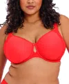 Elomi Charley Full Figure Spacer Underwire Bra In Red
