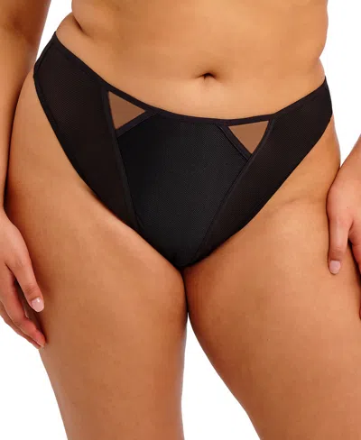 Elomi Women's Kintai Fishnet Mesh Thong, El301270 In Black