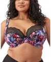 Elomi Lucie Plunge T-shirt Bra Womens Multi Underwire Stretch Lace Buu1085 In Cherry Blossom